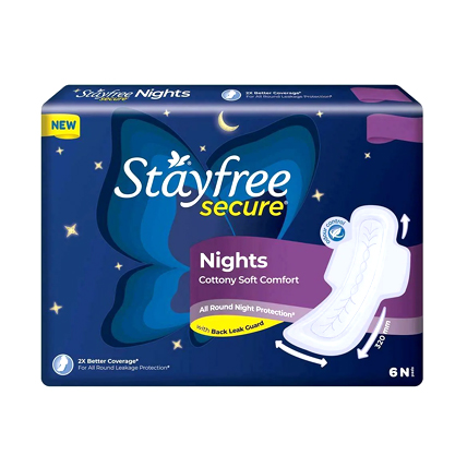 Stayfree Secure Nights Cottony Soft Comfort 